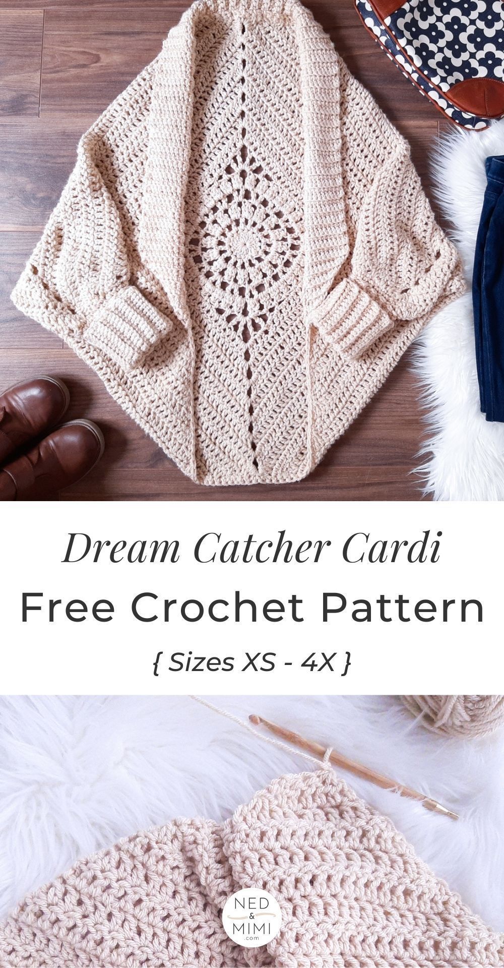 Dream Catcher Cardi - Free Crochet Shrug Pattern