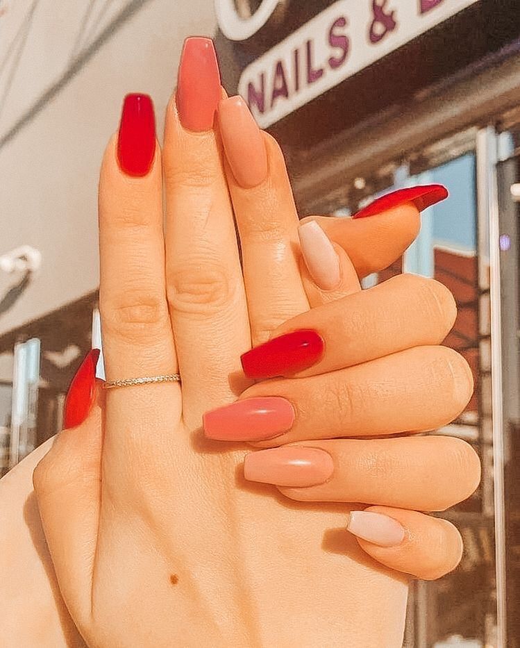 Red Acrylic Nails