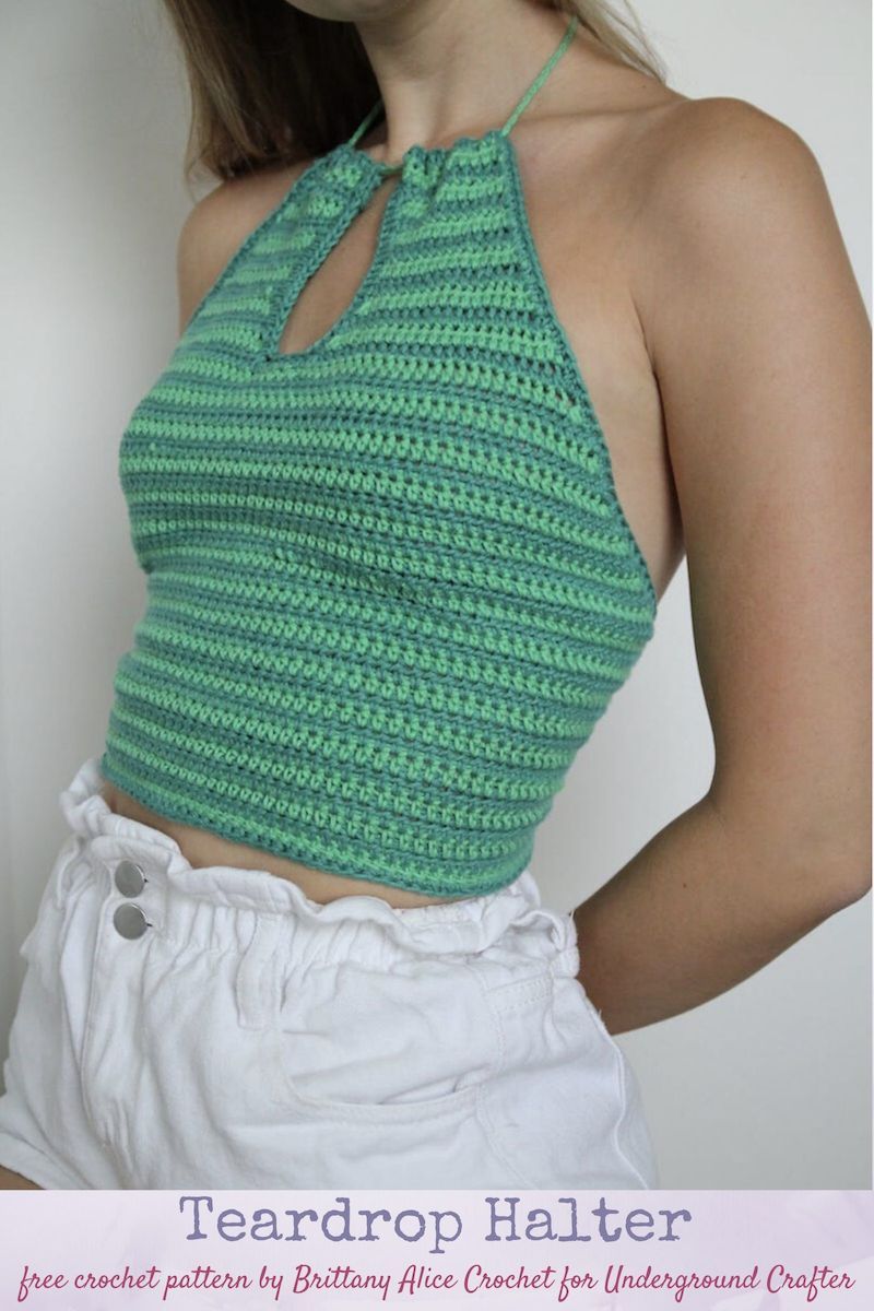 Teardrop Crochet Halter Top Pattern with Video