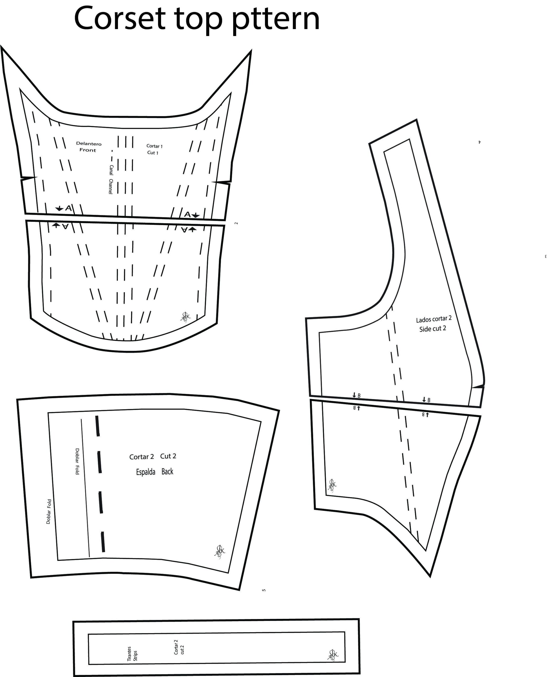 Corset top pattern | Etsy