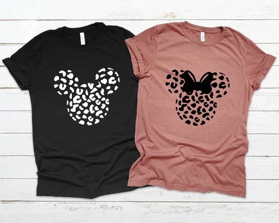 Disney Couple Shirt,Mickey And Minnie Couple Shirt,Disney Couple Love Shirt,Disney leopard shirt