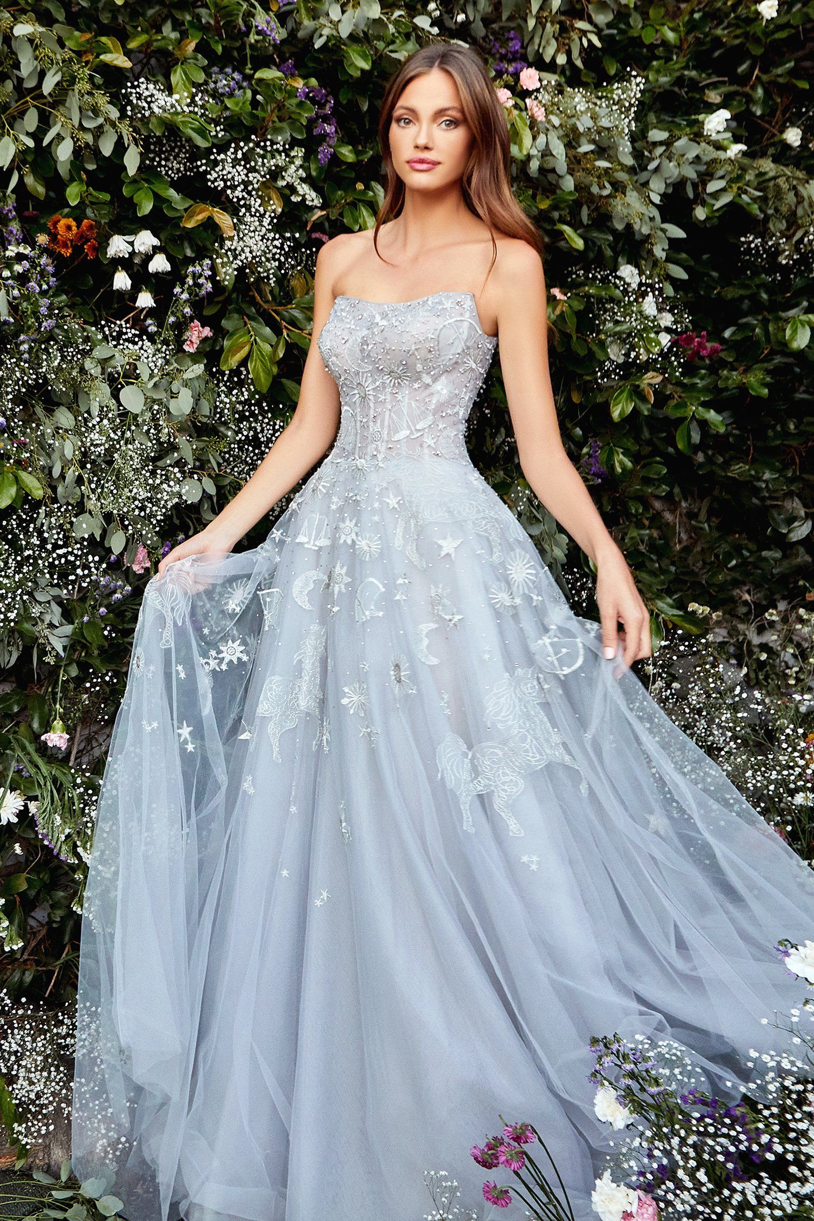 Andrea and Leo A0890 Dress - 6 / Light Silver