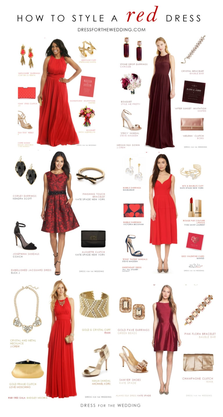 How to Accessorize a Red Dress | Dress for the Wedding