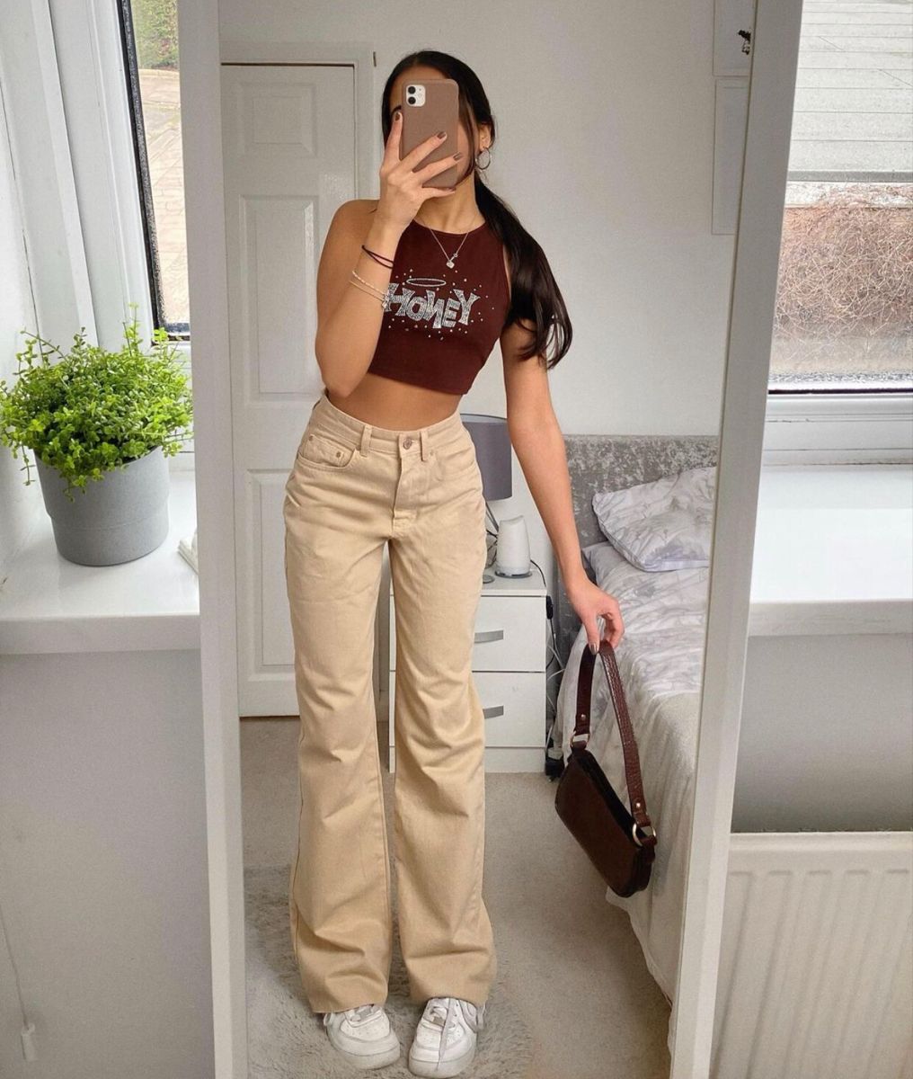Brown outfit Inspo!?Tap the photo to get pants!