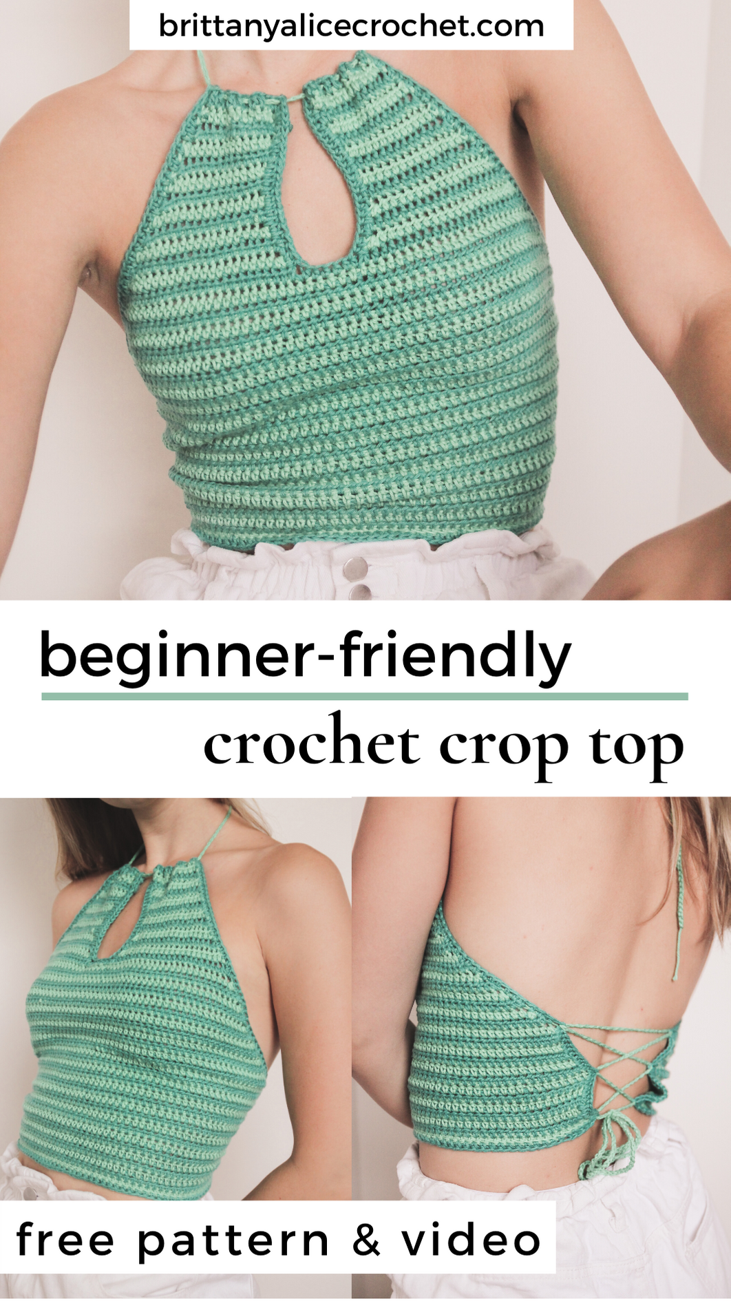 Easy & Free Crochet Pattern - Crochet Crop Top