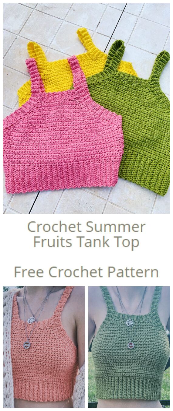 Crochet Summer Fruits Tank Top