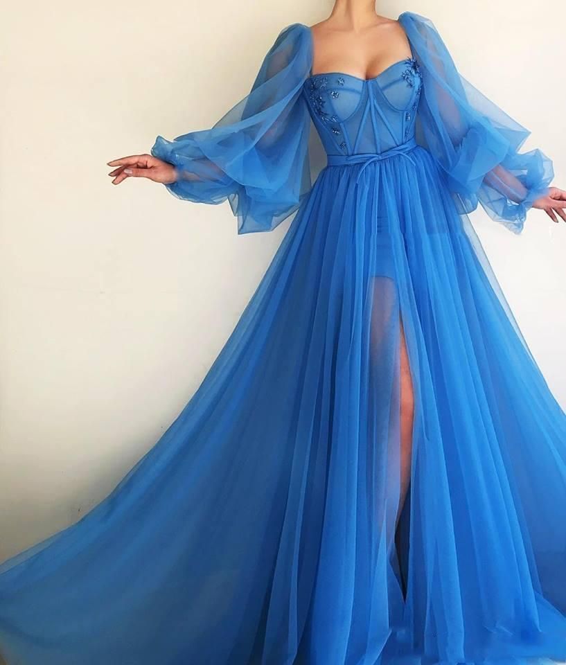 blue gown