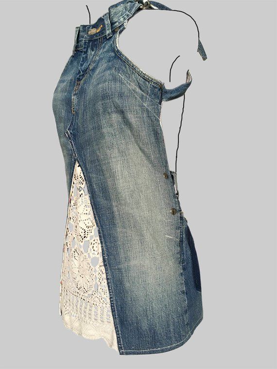 jeans dress 'dokjurk', loose fit, A-line shape: MADE TO ORDER