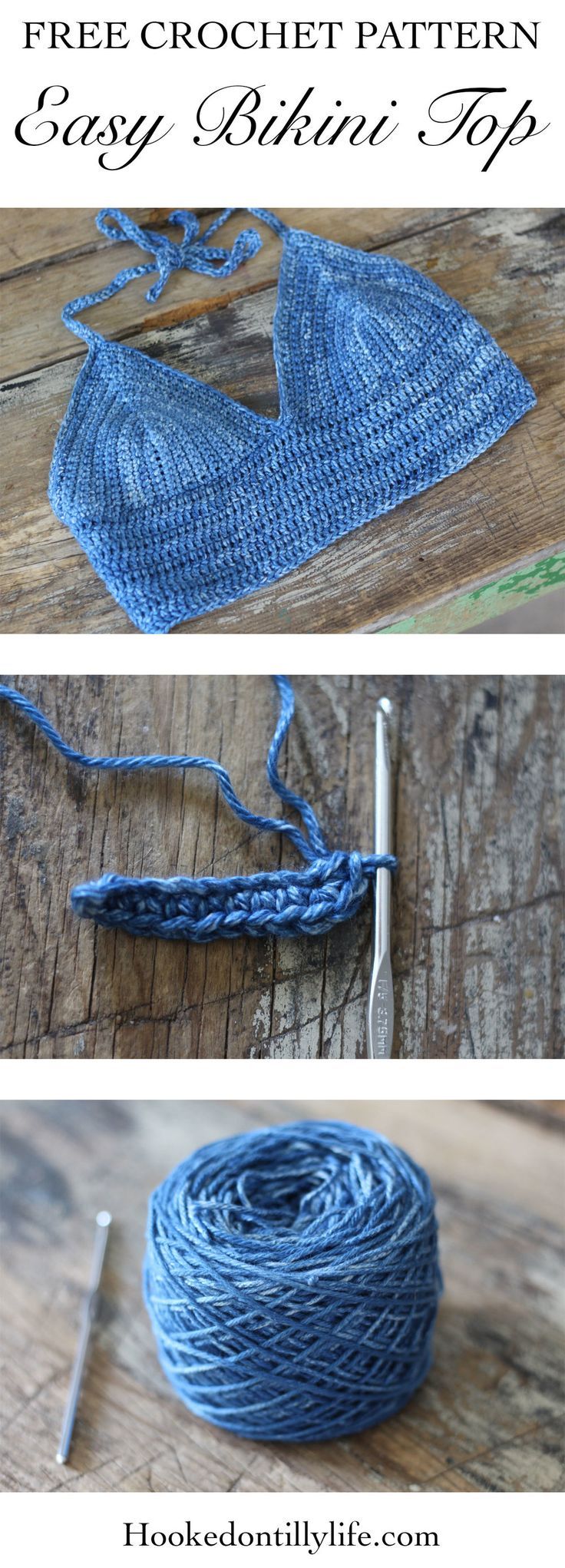 Simple Crochet Bikini Top - Free Crochet Pattern — Hooked On Tilly