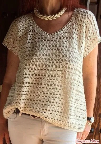 une tunique au crochet avec un point agréable | La Grenouille Tricote