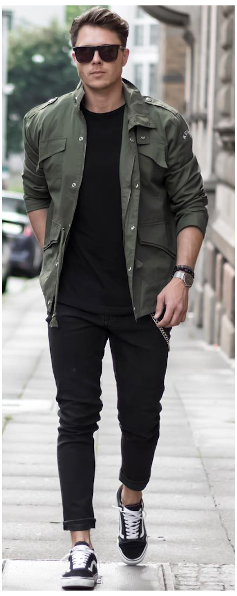 black jeans outfit mens casual
