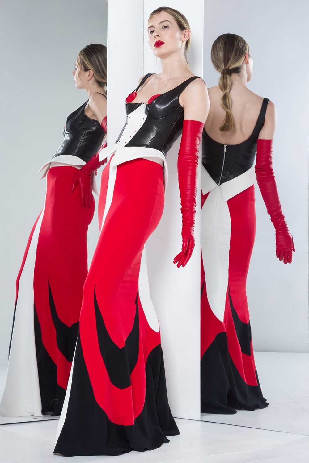 RED TOWER GOWN - MADE TO MEASURE