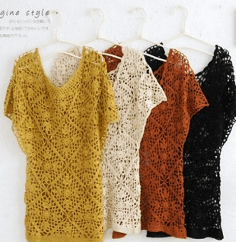 Un pull d’été en granny au crochet