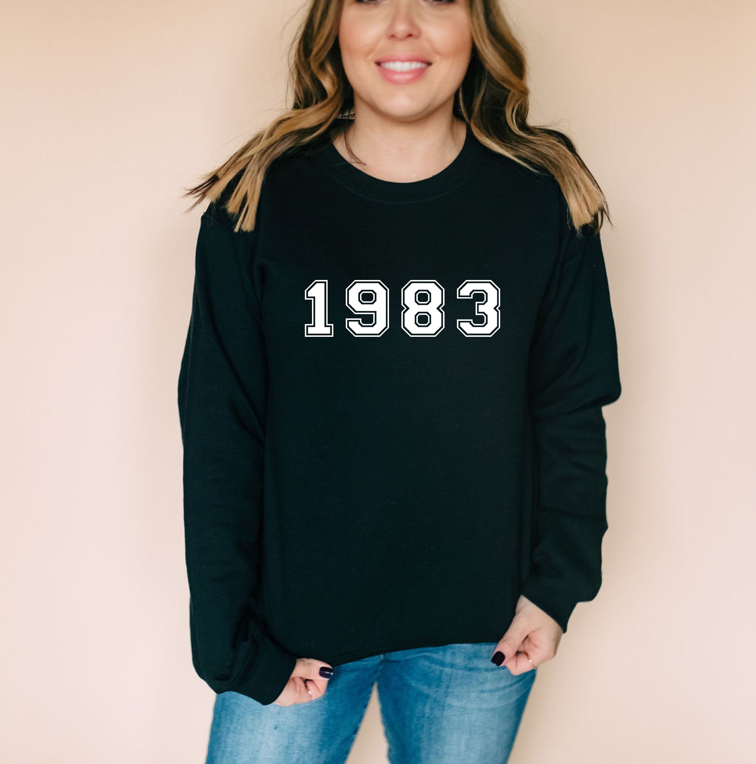 Birthyear Sweatshirt, Birth Year Sweater, Custom Birthyear Sweatshirt, Birthday Sweatshirt, Birthday Gift, Personalised Year Sweatshirt - S 34" (-37")
