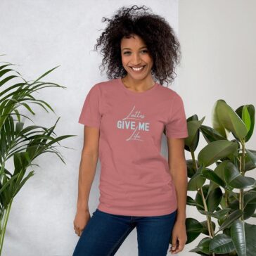 Lattes Give Me Life Women's T-shirt - Light Blue Design - Mauve / S