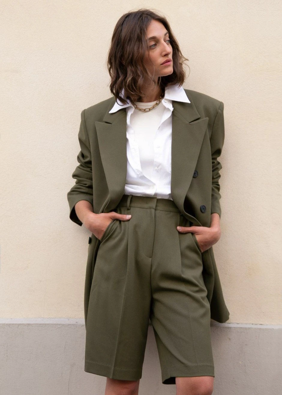 Bermuda femme vert