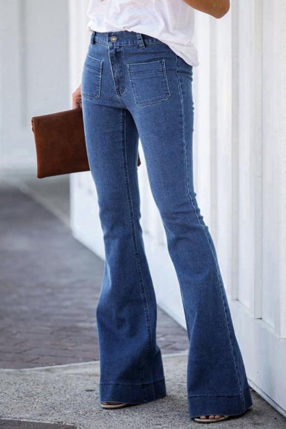 Bluebelle Dark Bleu Bell Bottom Jeans - XL (16-18)
