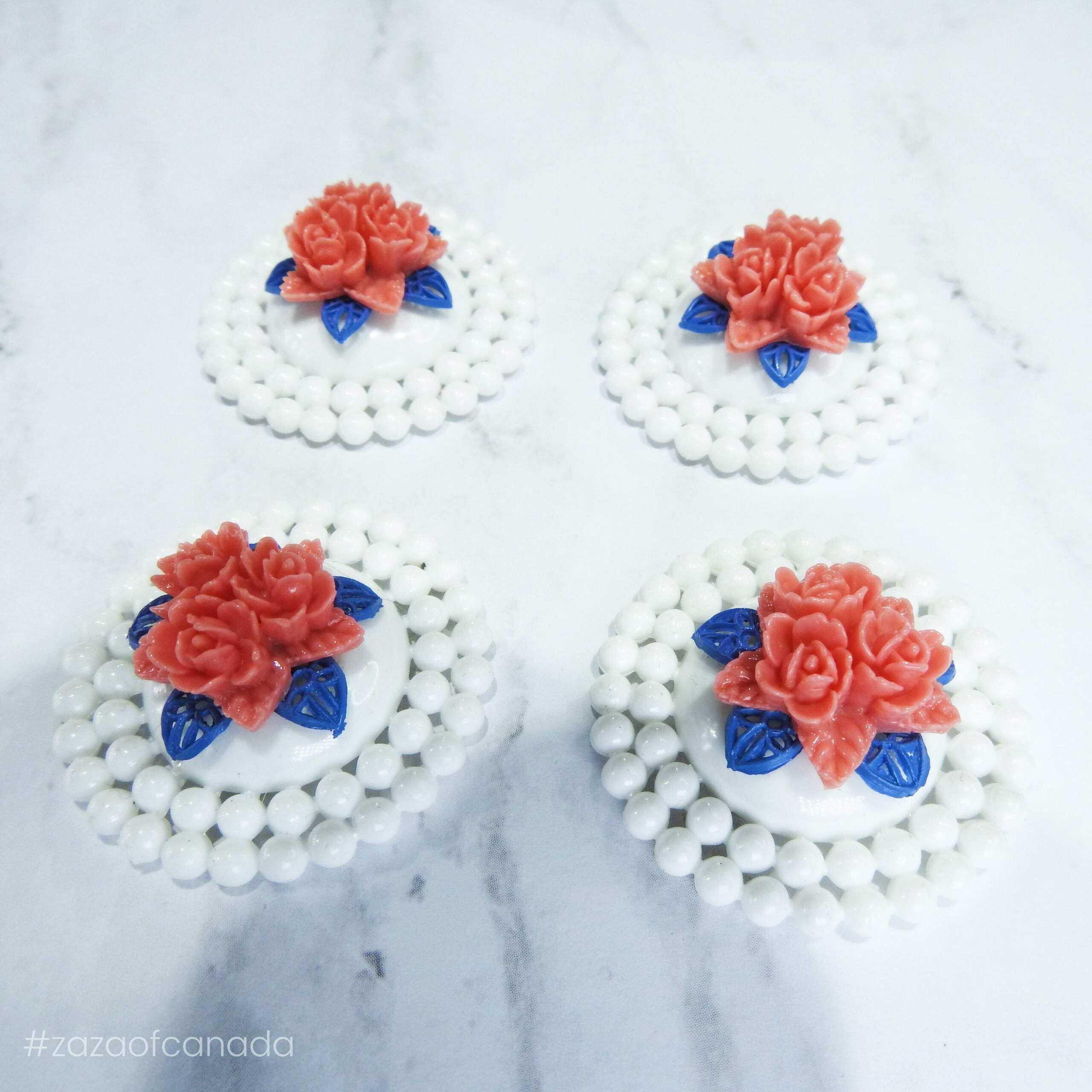 Vintage style cabochons lot for flower jewelry making