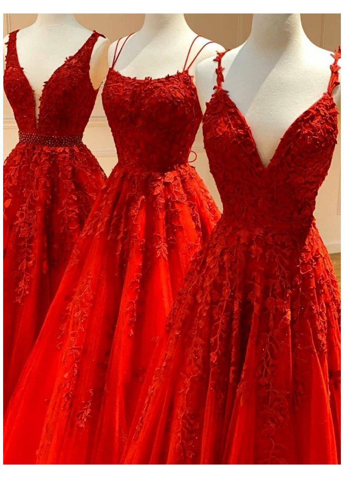 red prom dress with date