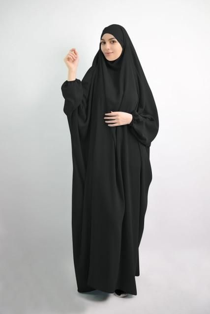 Hooded Prayer Abaya For Women - Black / One Size