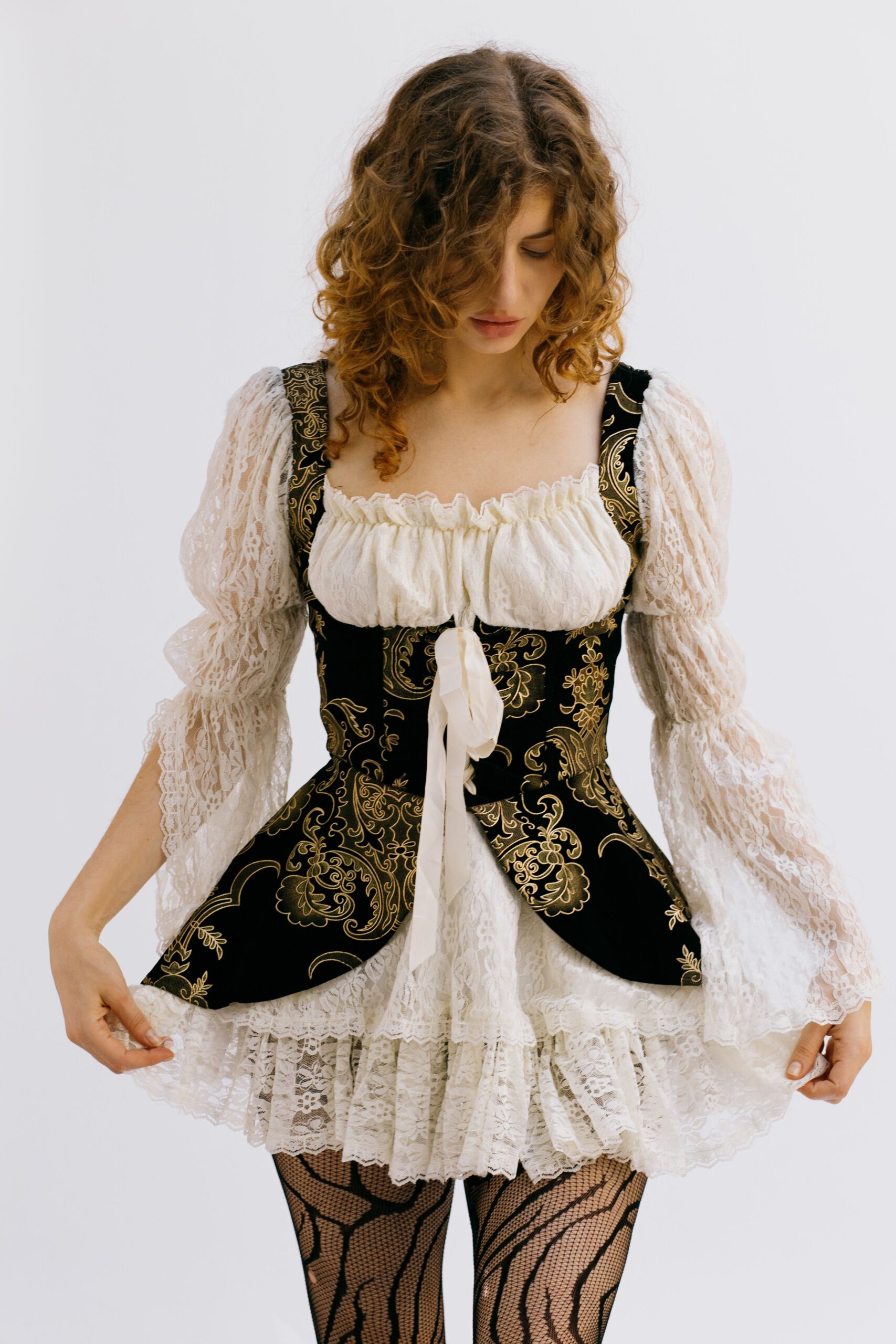 90s does 70s elven dirndl dress
