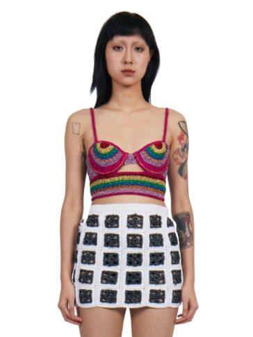 Rainbow Corset - Pink / Rainbow / 85A