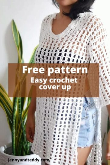Easy crochet cover up free pattern and video tutorial