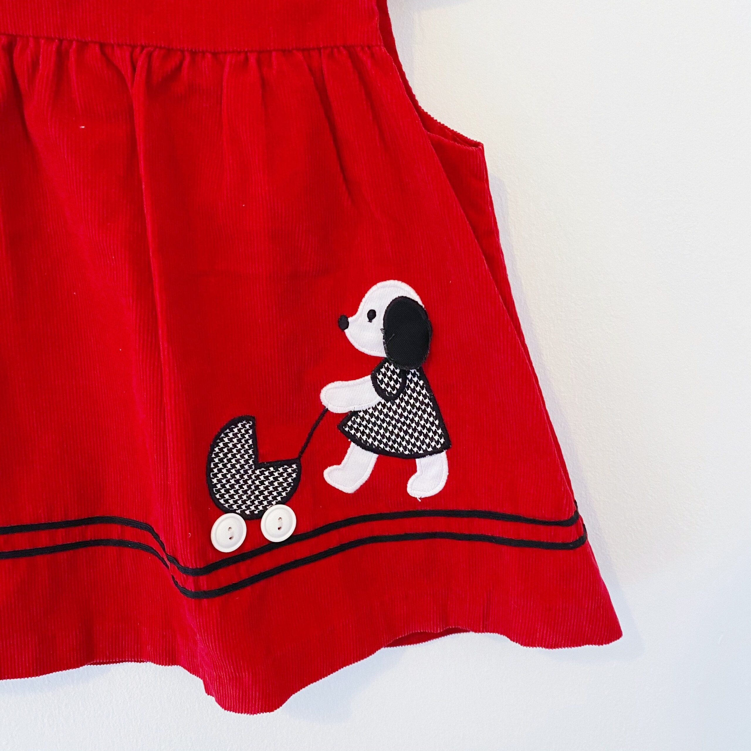 Vintage Red Corduroy Dress 4T