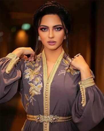Modest Moroccan caftan Arab Muslim full sleeve floor length long evening maxi Dress abaya style