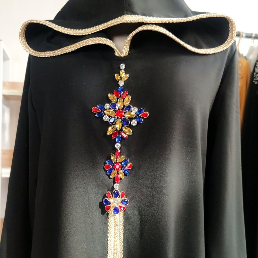 Abaya Fashion Hijab Dress Islam Clothing Long Dresses For Women Robe De Moda Musulman Djellaba Femme - Black / M