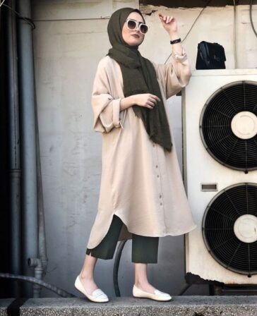 oversized-tunic-hijab-outwear | FashionLookStyle