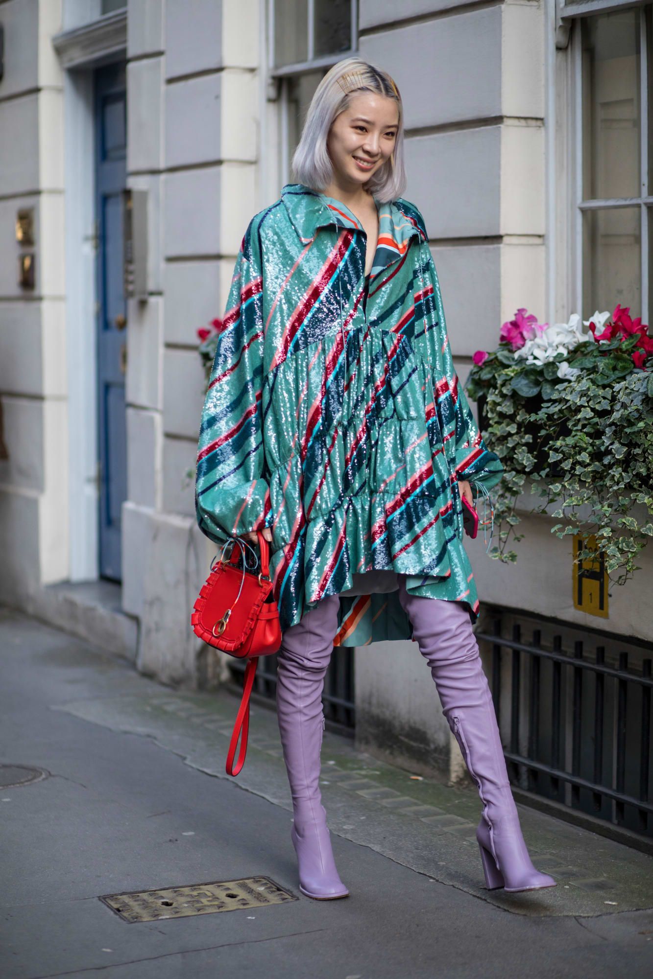 All-Red Outfits Are a Street Style Favorite at London Fashion Week
