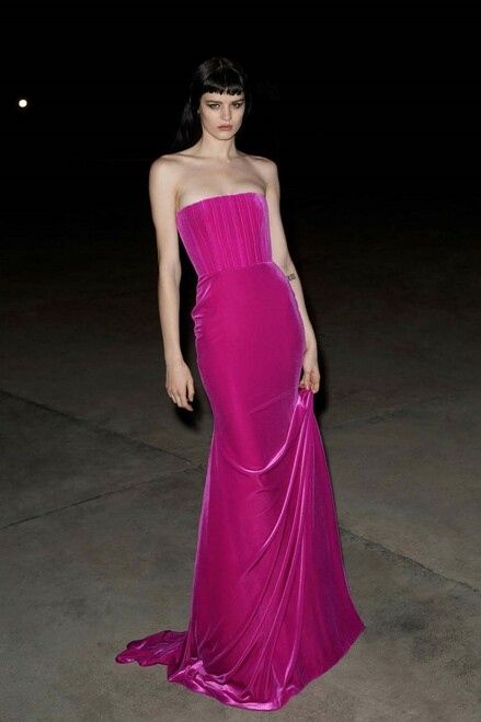 Payson Velvet Strapless Corset Gown